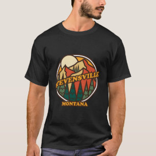 Camiseta Vintage Stevensville Montana Mountain Hiking Souve