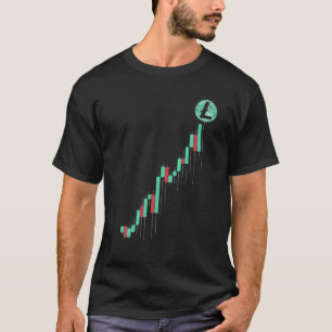 Camiseta Vintage Stock Chart Litecoin LTC Coin To The Moon