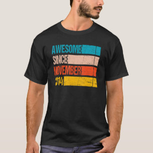 Camiseta Vintage Stripe Color Admirável Desde Novembro De 2