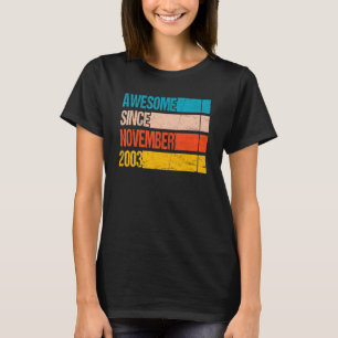 Camiseta Vintage Stripe Color Admirável Desde Novembro De 2
