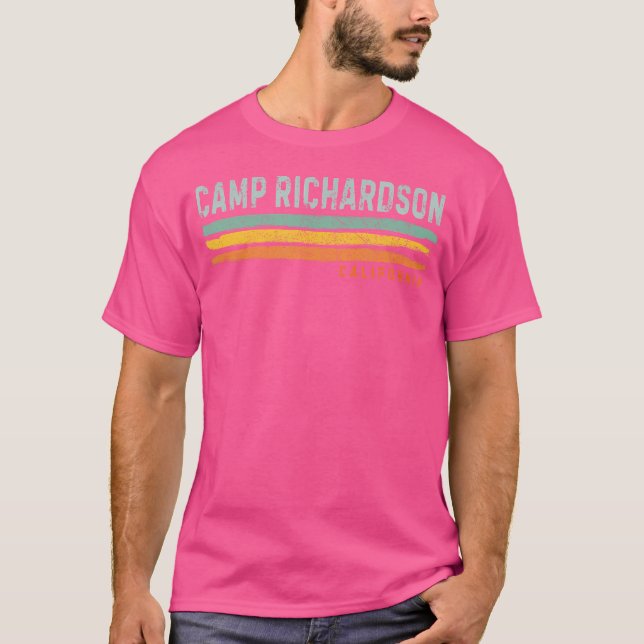 Camiseta Vintage Stripes Camp Richardson Ca (Frente)