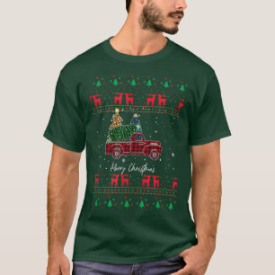 Camiseta Vintage Style Fazenda Red Truck com Árvore de Nata