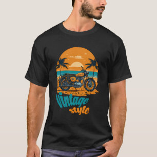 Camiseta Vintage Style Life With Old Street Bike