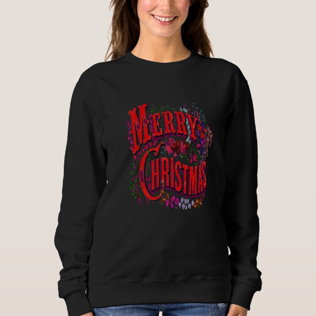 Camiseta Vintage Style Merry Christmas Holiday Greeting Vec (Frente)