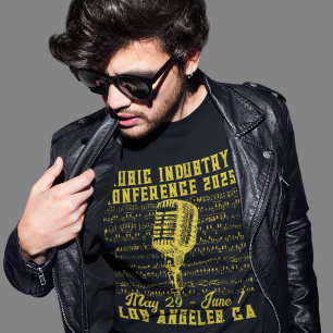Camiseta Vintage-Style Music Industry Conference