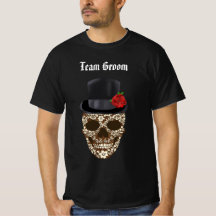 Camiseta Vintage Sugar Skull Team Groom