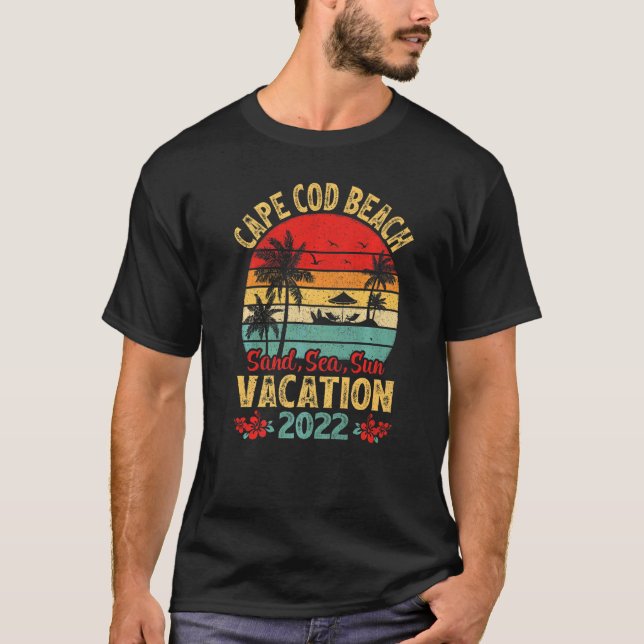 Camiseta Vintage Summer Vacation 2022 Massachusetts Cape Co (Frente)