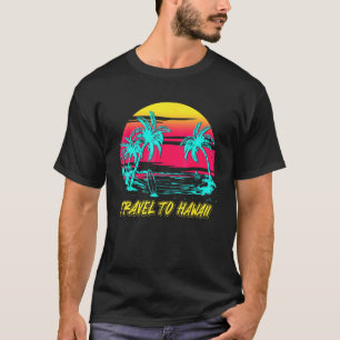 Camiseta Vintage Summer Viagem Para O Sol De Férias Na Prai