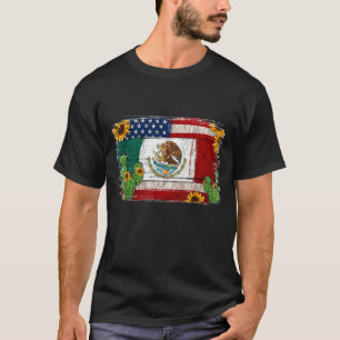 Camiseta Vintage Sunflower American Flag México Fl