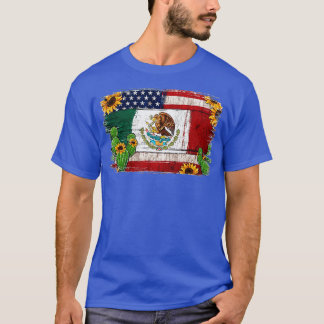 Camiseta Vintage Sunflower American Flag México Fl