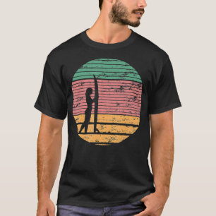 Camiseta Vintage Sunrise Surfer Girl Throwback Retro Gift