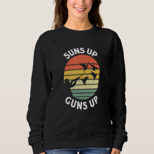 Camiseta Vintage Suns Acima Armas Para Cima da Porta Caçado