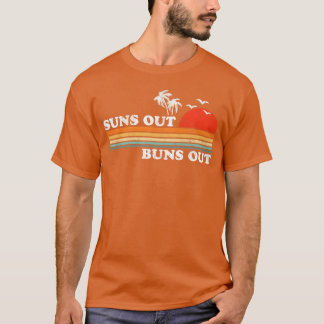 Camiseta Vintage Suns Out Buns Out Beach Retro Sunset 70s f
