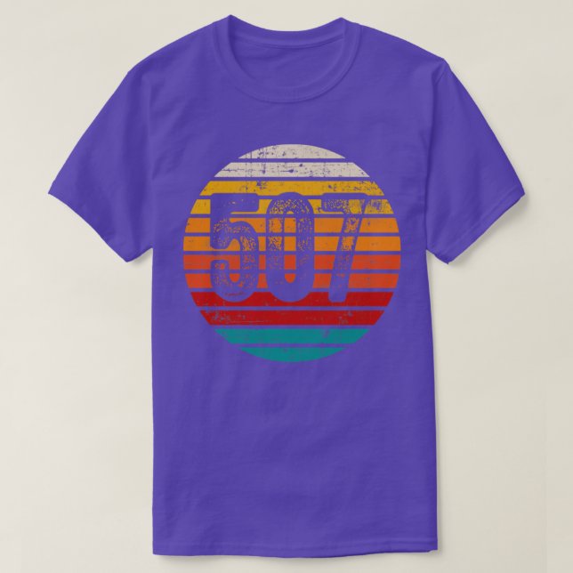 Camiseta Vintage Sunset 507 - Código de área (Frente do Design)