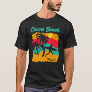 Camiseta Vintage Sunset Beach Surfing Cocoa Beach S