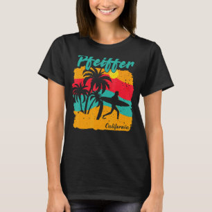 Camiseta Vintage Sunset Beach Surfing Pfeiffer California S