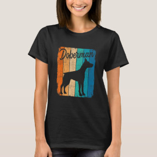 Camiseta Vintage Sunset Doberman Dog Pet  Dog Owner