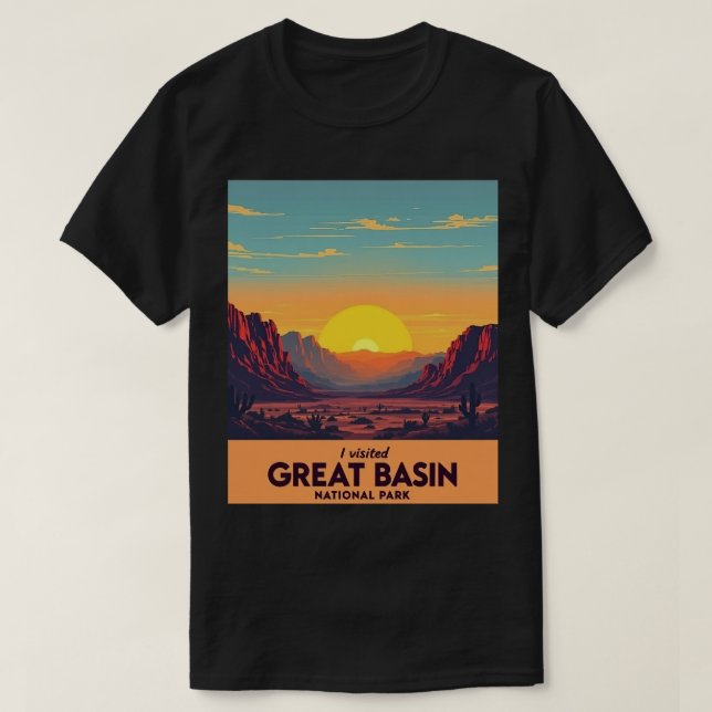 Camiseta Vintage Sunset Excelente Basin National Park - Nev (Frente do Design)