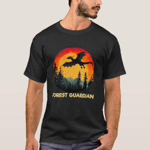Camiseta Vintage Sunset Forest Dragon