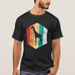 Camiseta Vintage Sunset Giraffe Silhout Animal Mens Wome