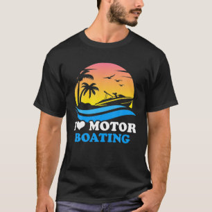 Camiseta Vintage Sunset I Love Motor Barco
