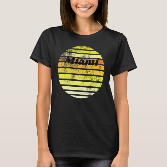 Camiseta Vintage Sunset Miamii Basic Graphic Classic (Frente)