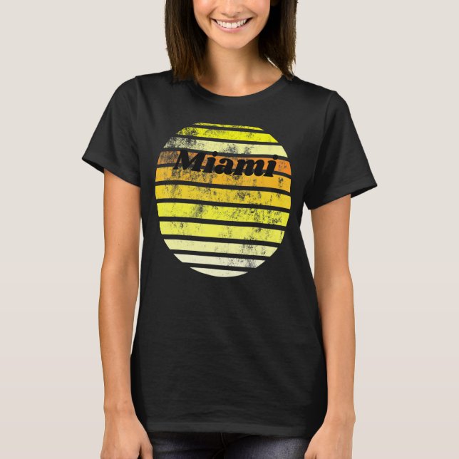Camiseta Vintage Sunset Miamii Basic Graphic Classic (Frente)