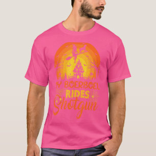 Camiseta Vintage Sunset My Boerboel Dog Ride Shotgun Hallow