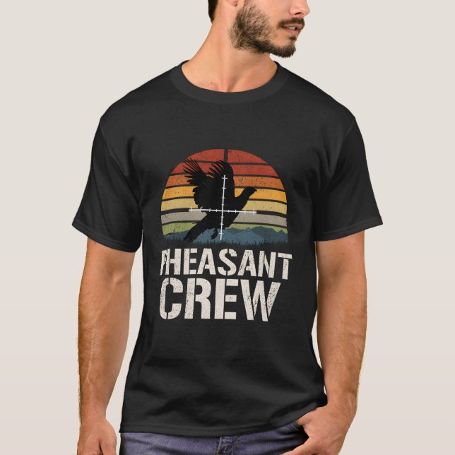 Camiseta Vintage Sunset Pheasant Hunter Group (Frente)