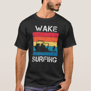 Camiseta Vintage Sunset Retro Acordar Surfing Water Skier A