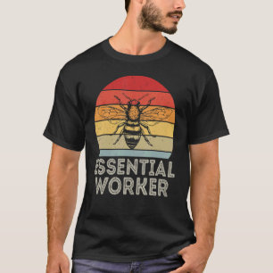 Camiseta Vintage Sunset Retro Essential Worker Beekeeper