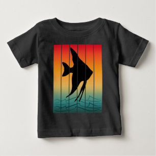 Camiseta Vintage Sunset Silhouket Fish