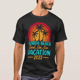 Camiseta Vintage Sunset Summer Vacation 2022, Florida Beach
