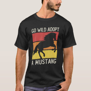 Camiseta Vintage Sunset Wild Horse Mustang Vai Selvagem Ado