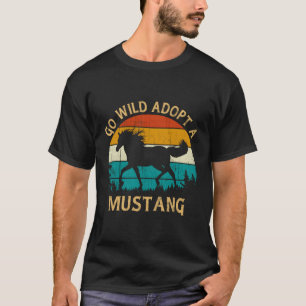 Camiseta Vintage Sunset Wild Mustang Horse Vai Selvagem Ado