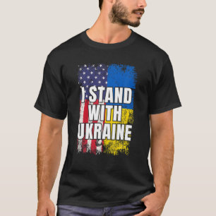 Camiseta Vintage Support Ucrânia I Stand With Ucrânia Ukr