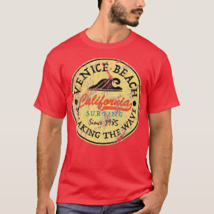 Camiseta Vintage Surf Sticker Venice Beach California Surfi
