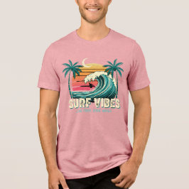 Camiseta Vintage Surf Vibes Beach Wave Lifestyle Unisex