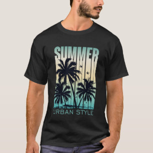 Camiseta Vintage Surfer Retro Surfing Beach Summer Vacation