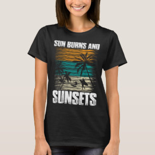Camiseta Vintage Surfer Retro Surfing Beach Summer Vacation