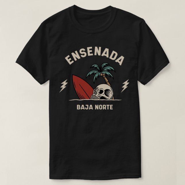 Camiseta Vintage Surfing Ensenada México (Frente do Design)