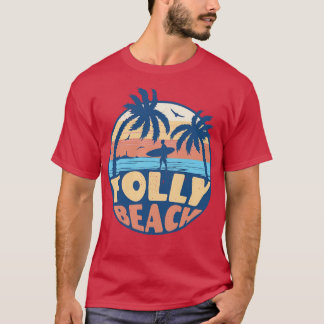 Camiseta Vintage Surfing Folly Beach South olina Retro Sumu
