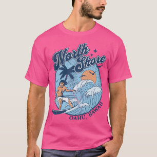 Camiseta Vintage surfing North Shore Oahu Hawaii Retr 1970