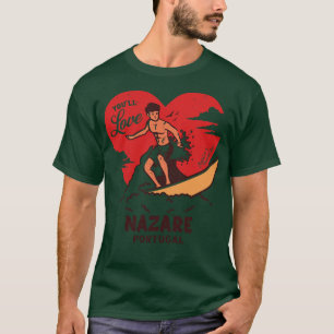 Camiseta Vintage Surfing Youll Love Nazare Portugal Retro S
