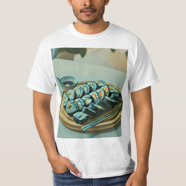 Camiseta Vintage Sushi Artwork (Frente)