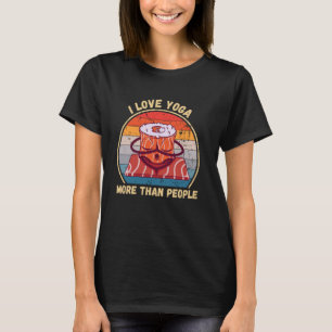 Camiseta Vintage Sushi Eu Amo Yoga Mais Do Que Pessoas Yoga