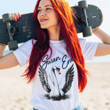 Vintage Swan Era Black Impressão