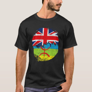 Camiseta Vintage Tamazight com British Flag Roots Amazigh