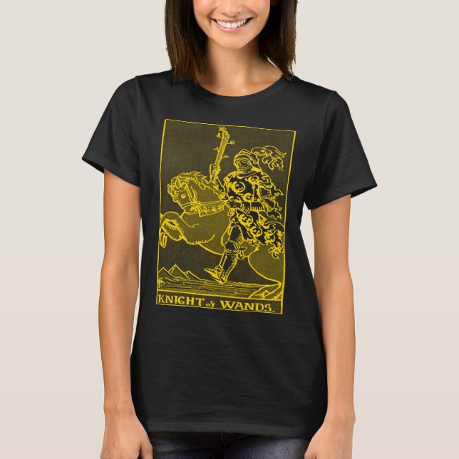 CAMISETA VINTAGE TAROT CARD WANDS KNIGHT (Frente)