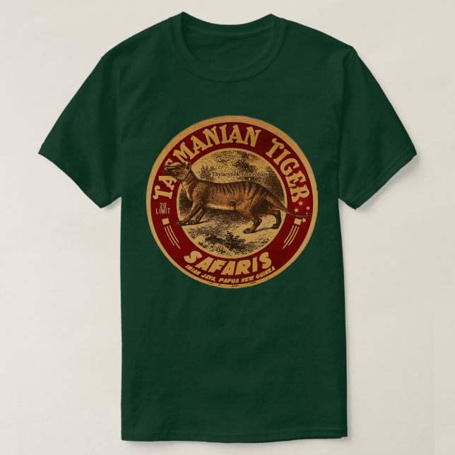 Camiseta Vintage Tasmanian Safari (Frente do Design)